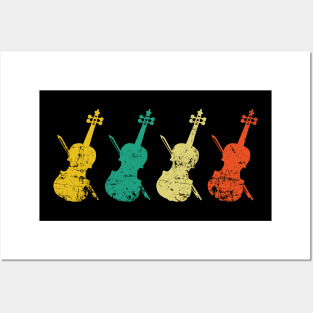 Retro Violin Posters and Art